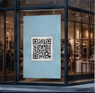QR Code em vitrine e mídia externa